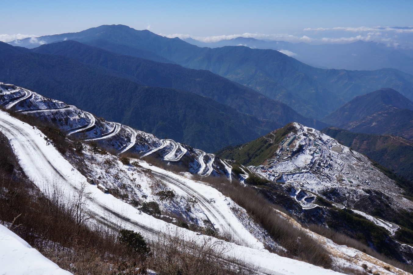 Old Silk route zigzag road