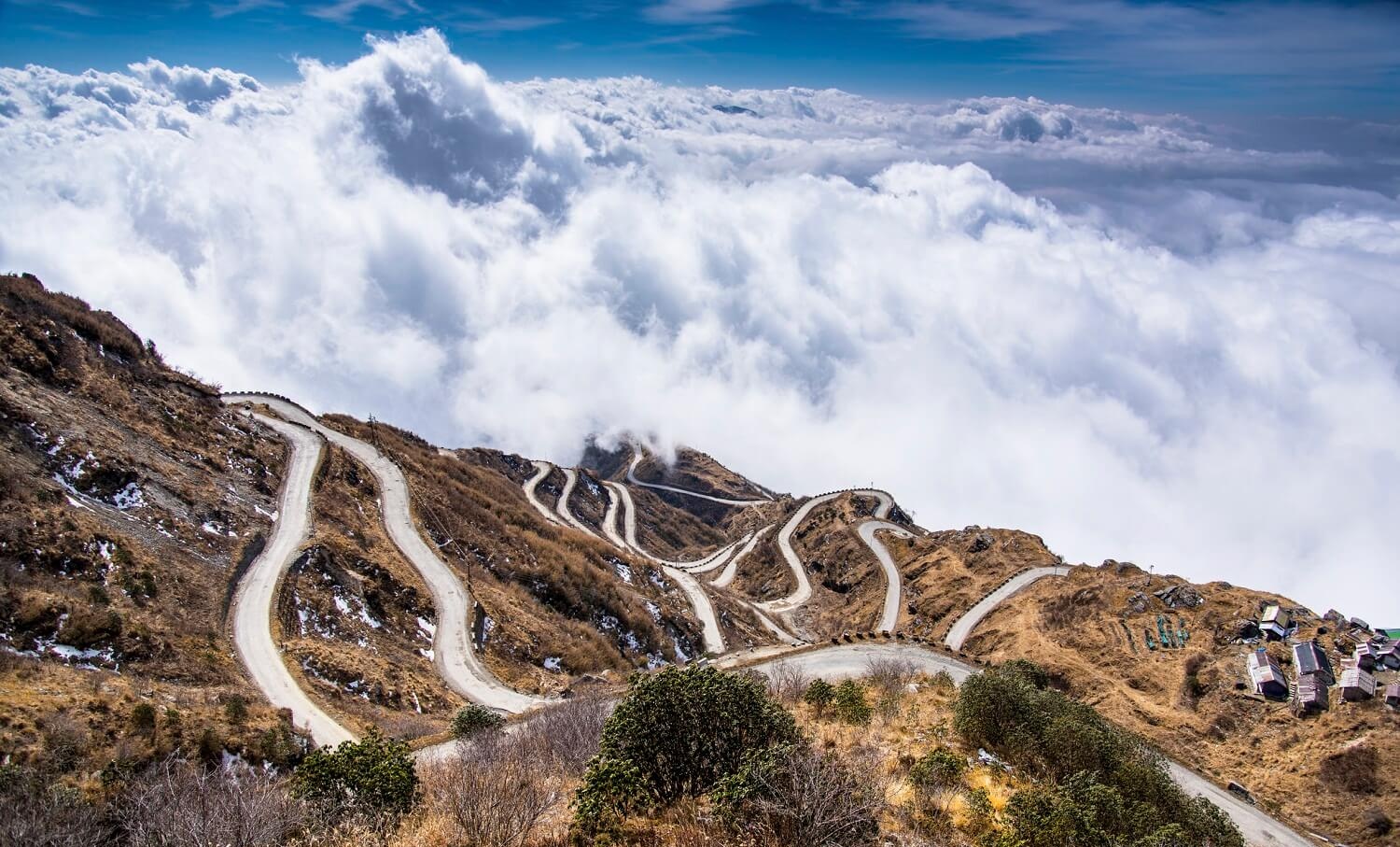 Snow capped Sikkim Silk Route