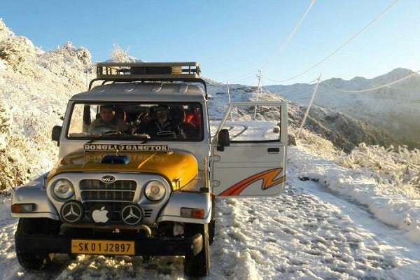 snow at tukla valley old silk route sikkim