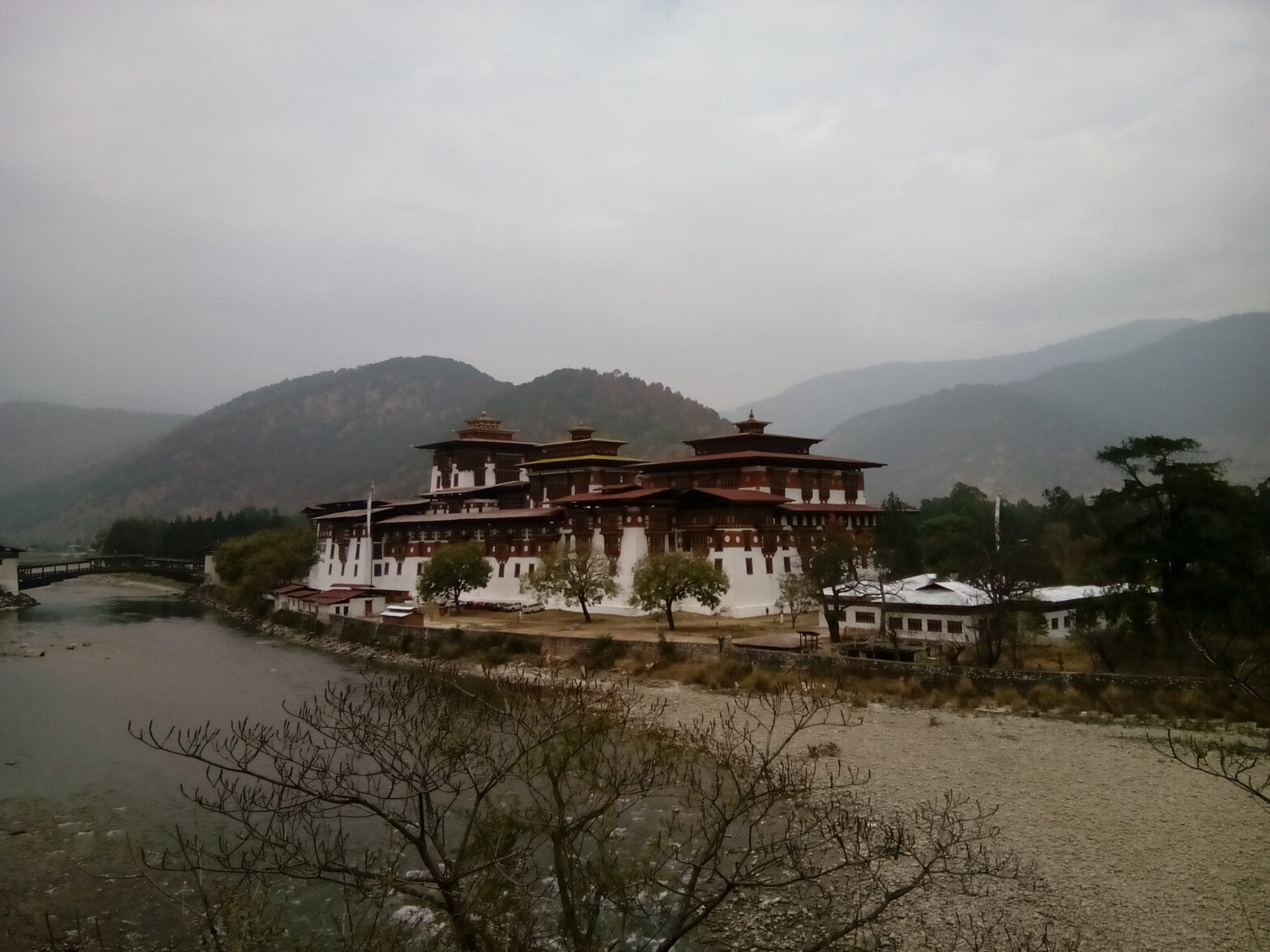 Punakha Dzong in the river confluence