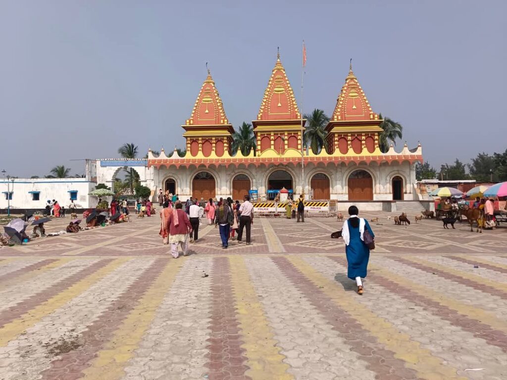 Outside View of Kapilmuni temple at Gangasagar