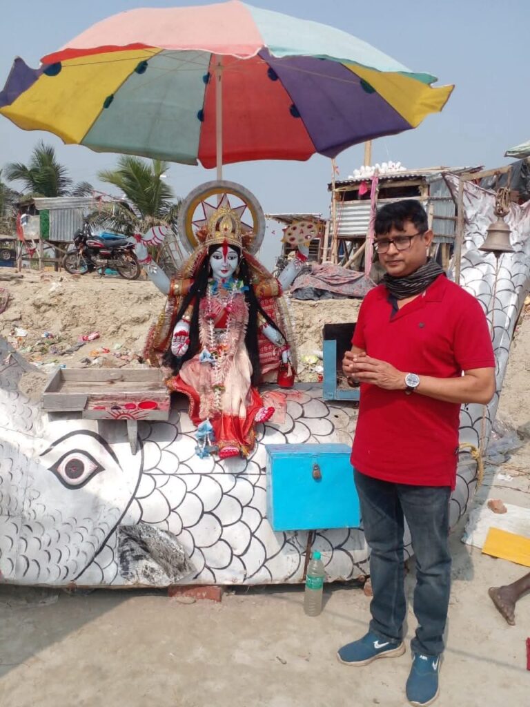 Idol of Maa Ganga at Gangasagar