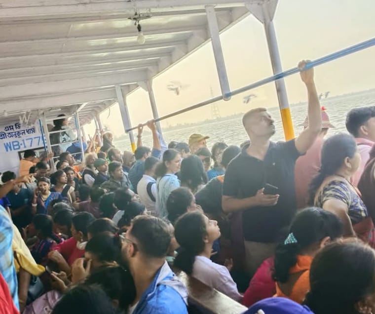 River Crossing by Vessel in Gangasagar