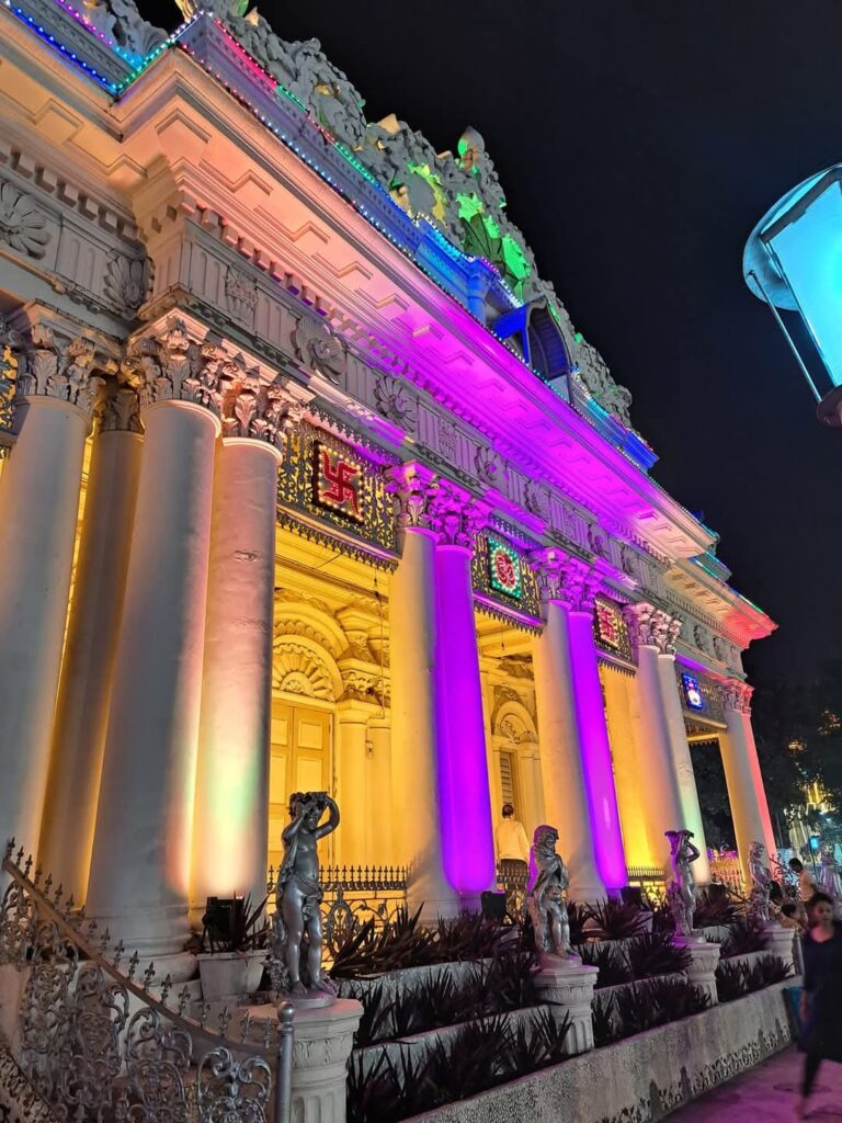 Pareshnath temple at night